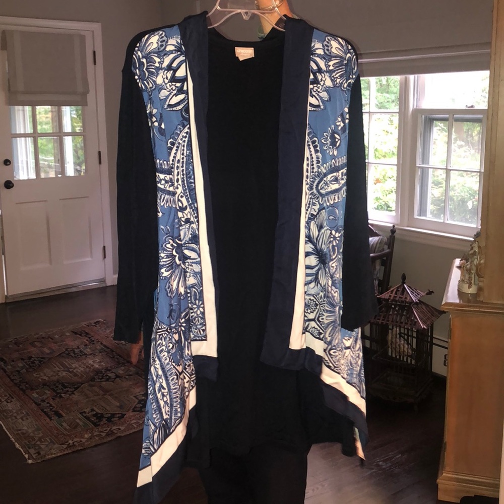 NWT Chicos Travelers Scarf Front Jacket